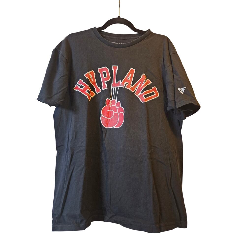 Hypland Boxing Gloves Graphic Tee Black Streetwear Shirt Size L